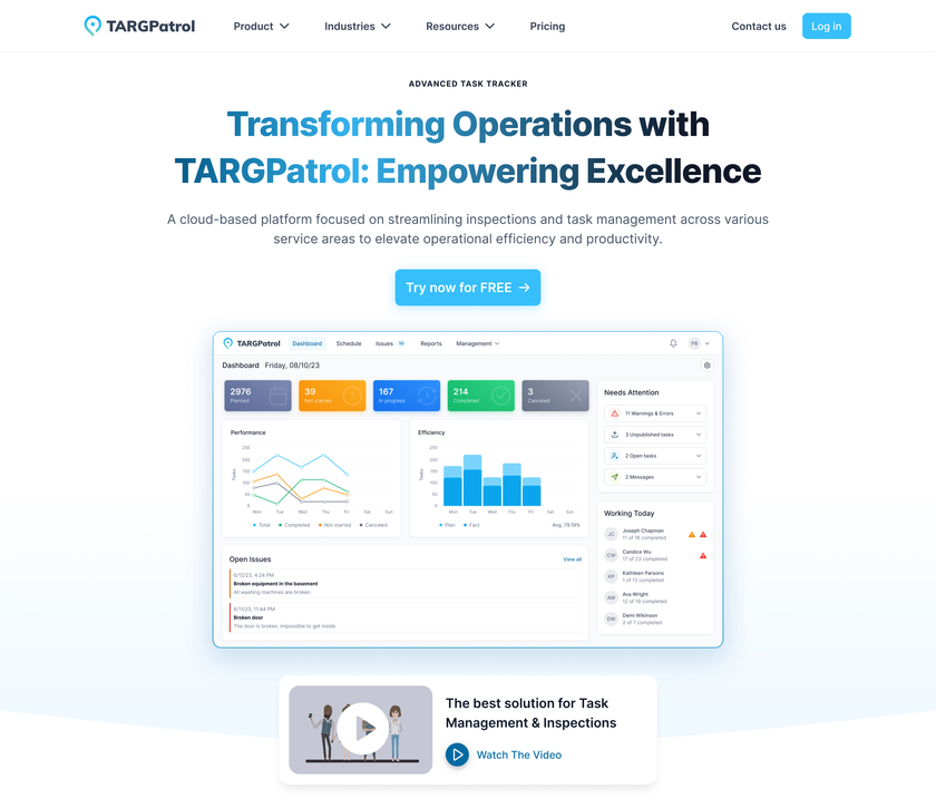 TARGPatrol Landing page