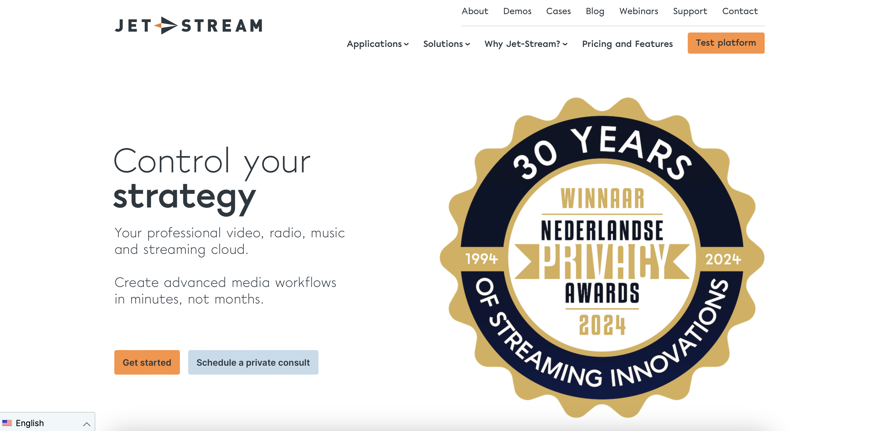Jet-Stream Landing page