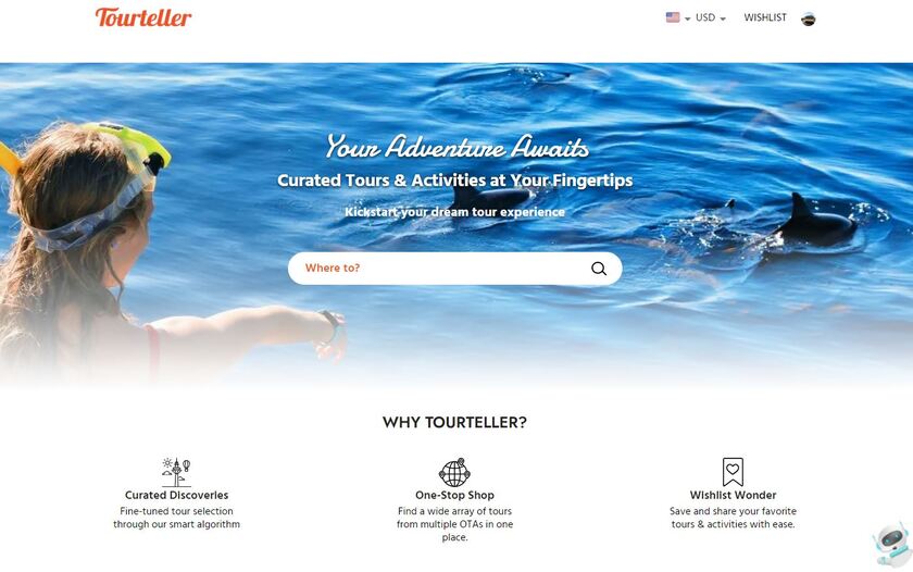 TourTeller Landing Page