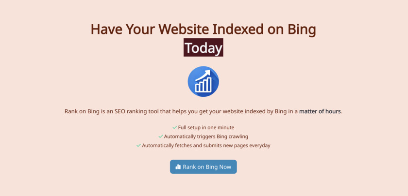 Rank on Bing Main page of Rank on Bing