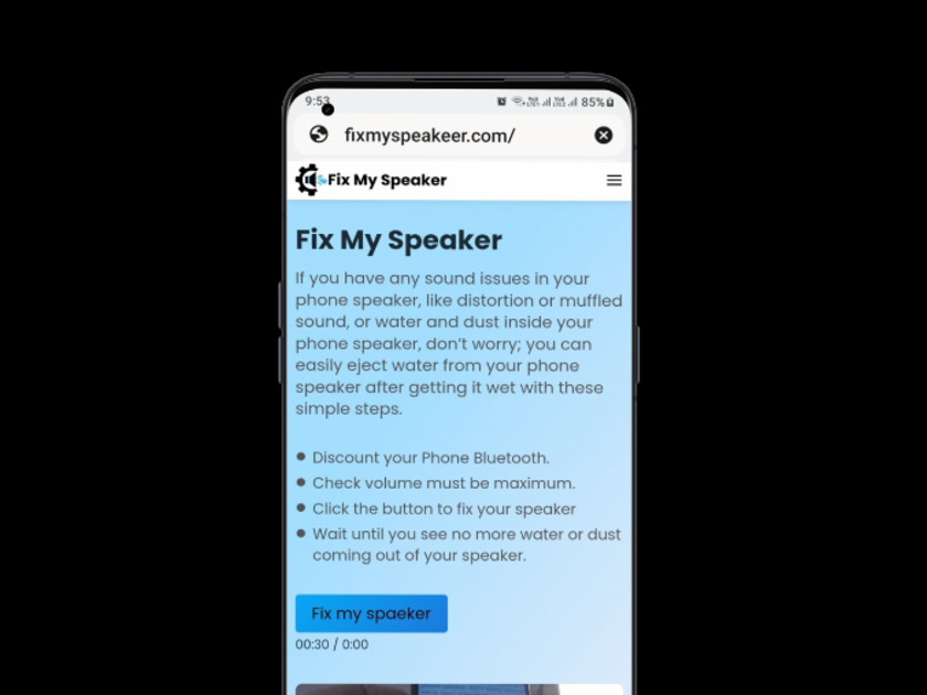 Fix My Speaker Landing Page