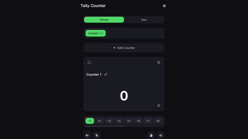 Tally Counter Landing Page