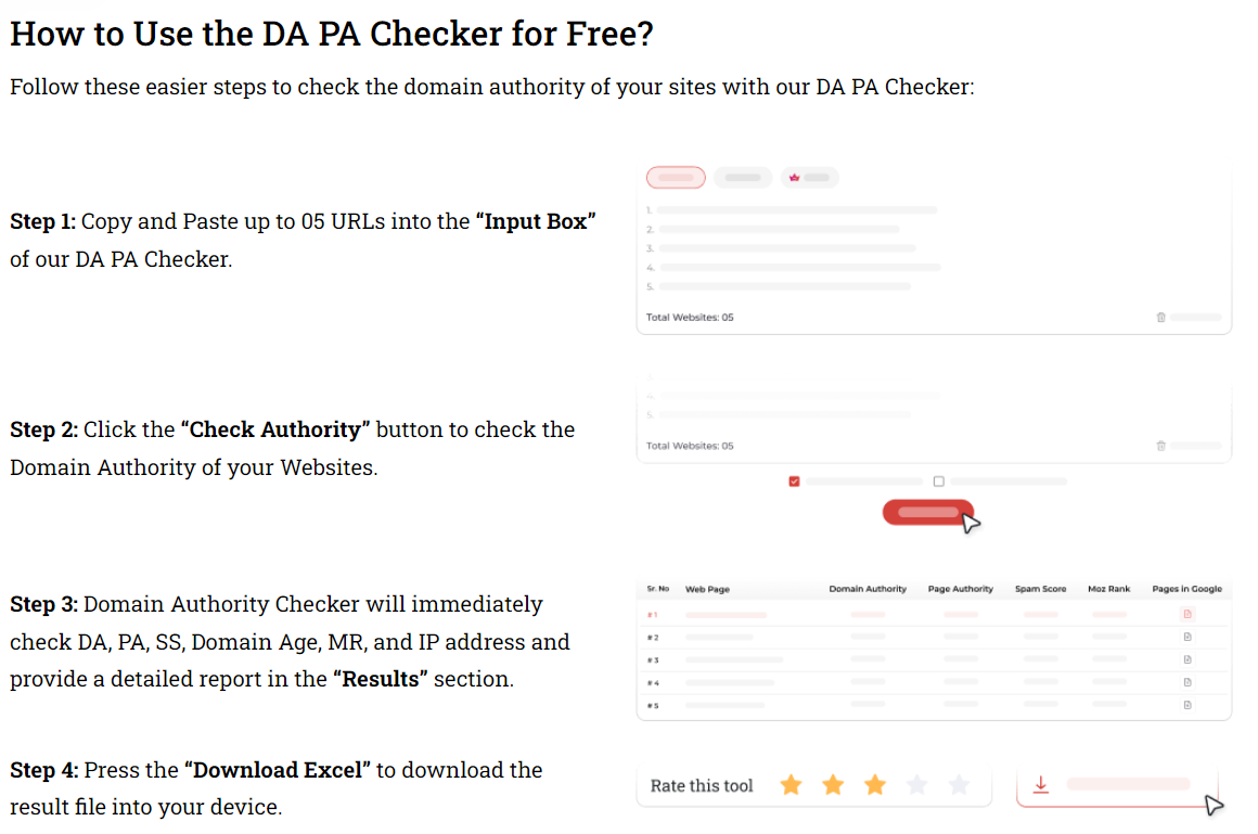 DAPAChecker.Org How to Use DA PA Checker for free