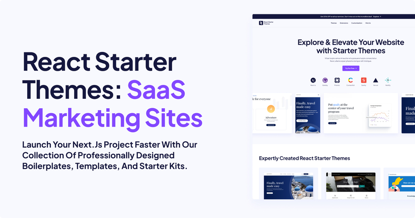 React Starter Themes Landing Page