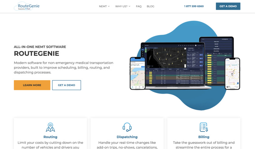RouteGenie Landing Page