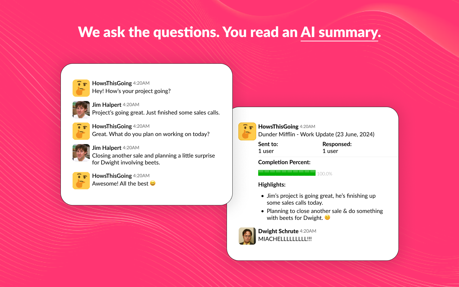 HowsThisGoing Just read an AI summary instead
