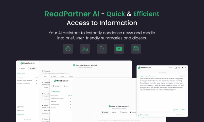 ReadPartner Landing Page