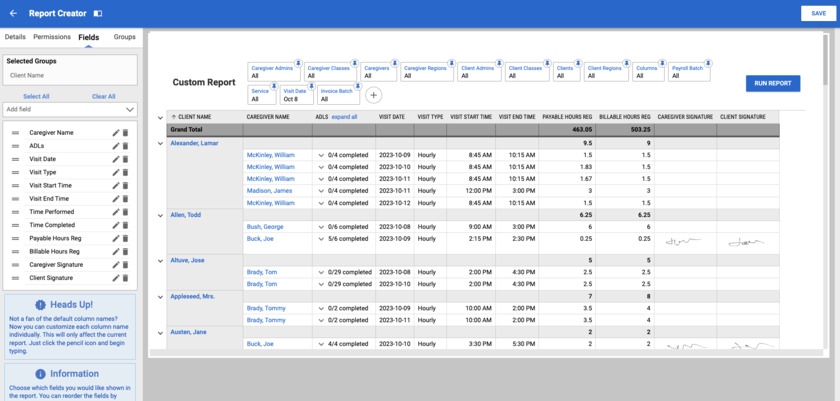 AxisCare Custom Reports AxisCare Custom Reports