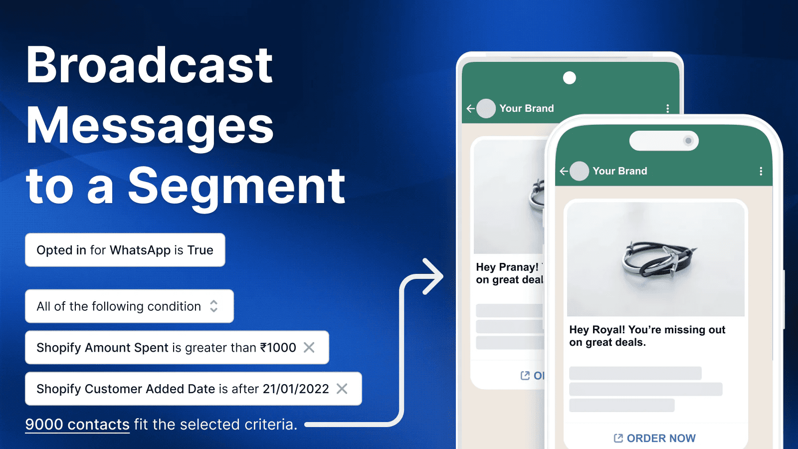 Spur Broadcast Messages to a Segment