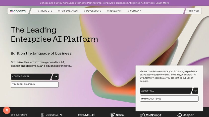 Cohere Landing Page