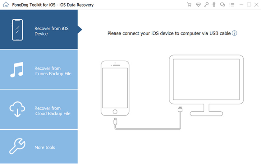 FoneDog iOS Data Recovery Connected