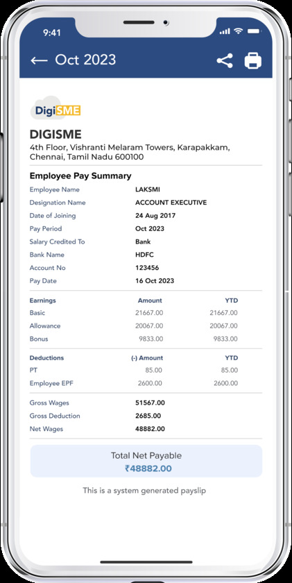 DigiSME HRMS Software Payroll Software