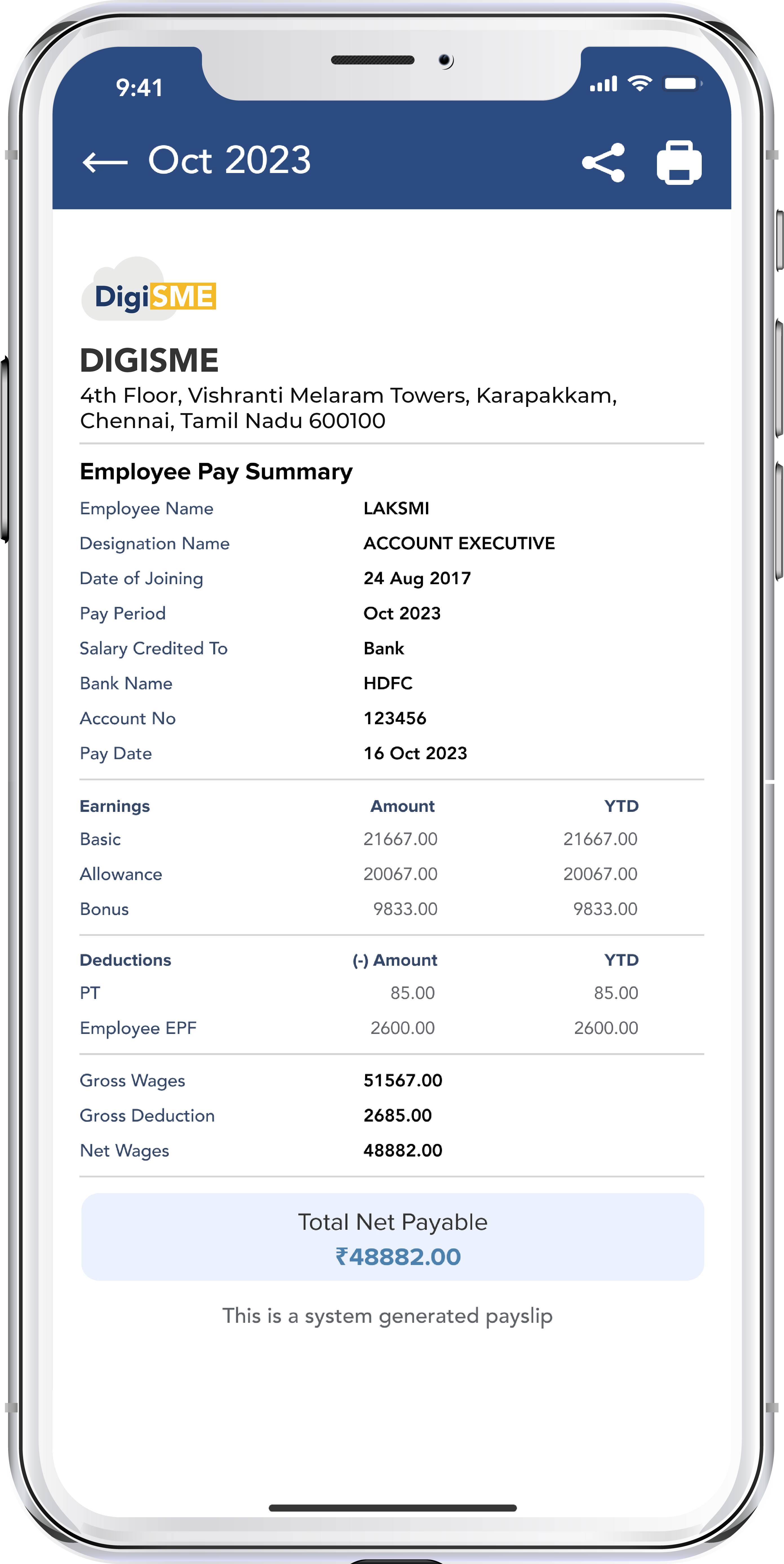 DigiSME HRMS Software Payroll Software