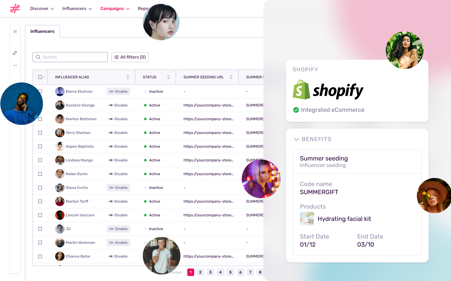 Influencity Integrate your e-commerce