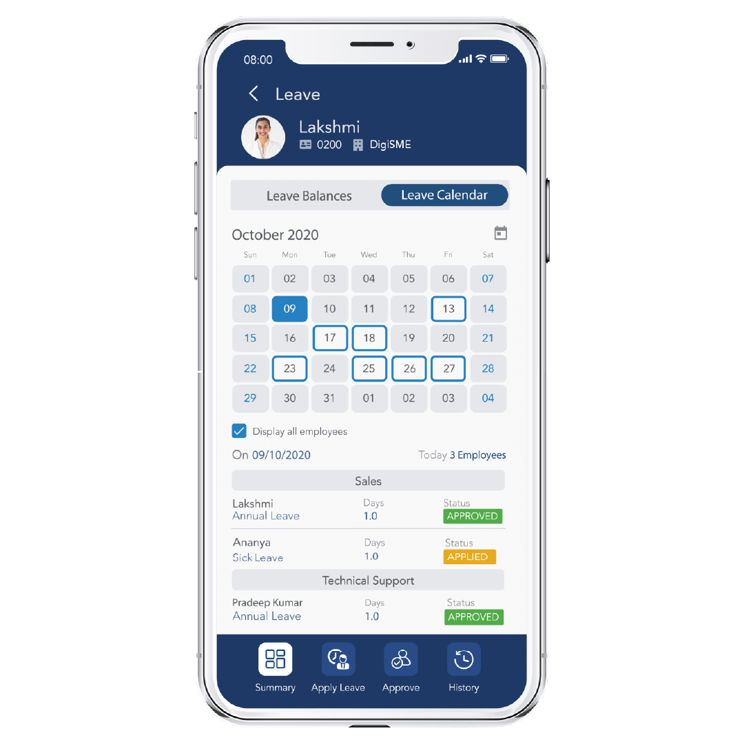 DigiSME HRMS Software Leave Management Software
