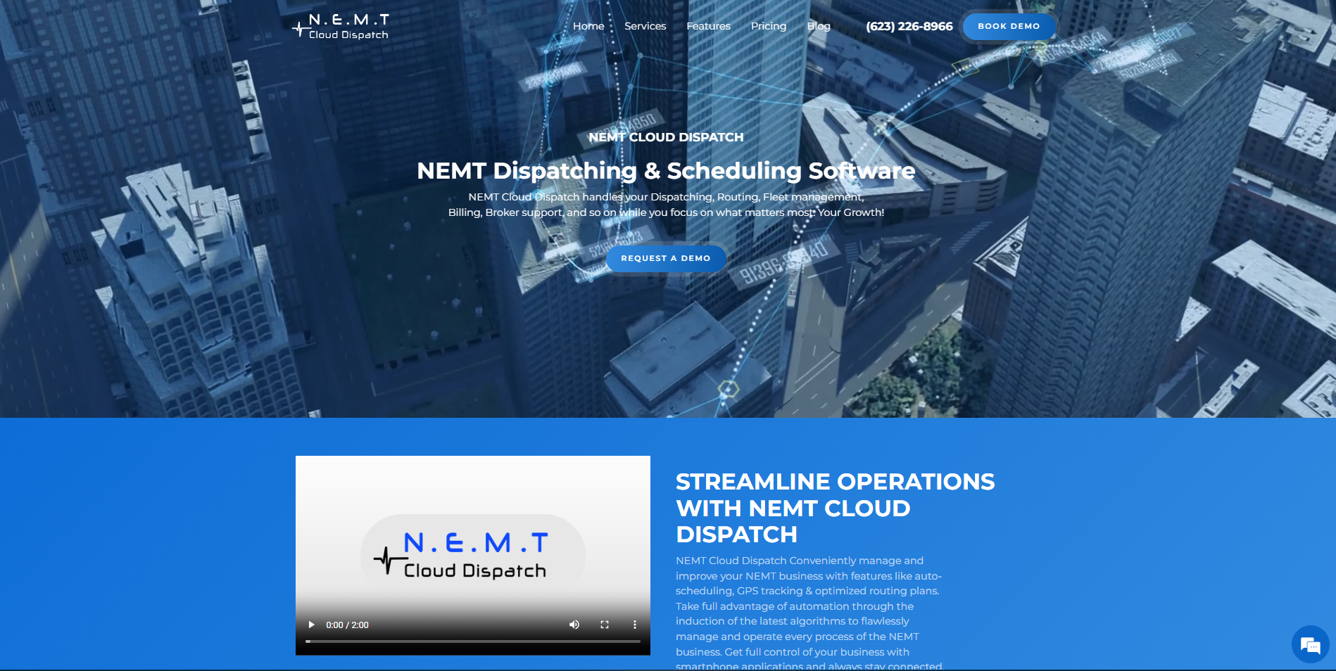 NEMT Cloud Dispatch NEMT Cloud Dispatch website Landing Page