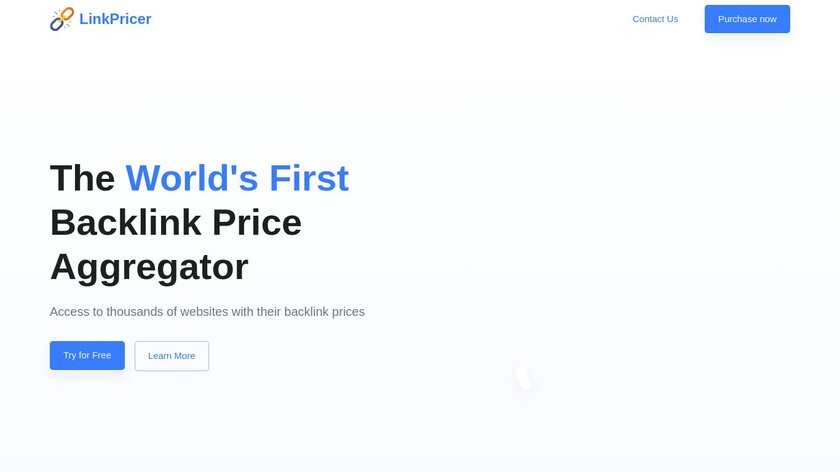 LinkPricer Landing Page