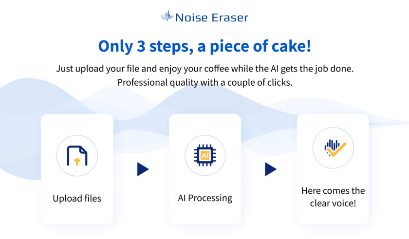 Noise Eraser by DeepWave Landing Page