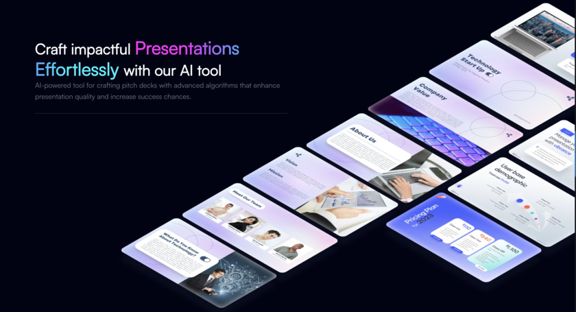 SlideTeam AI Presentation Generator Landing Page