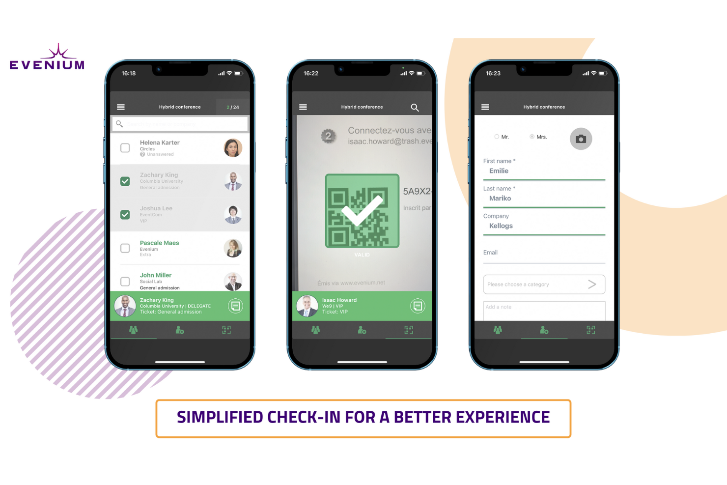 Evenium Simplify check-in for a better experience from the start