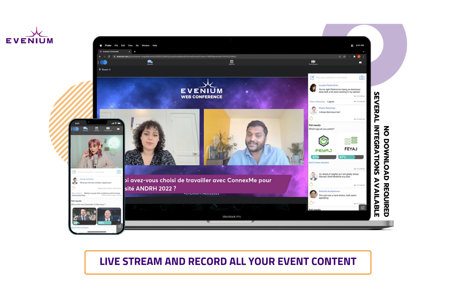 Evenium Live stream and record all your event content
