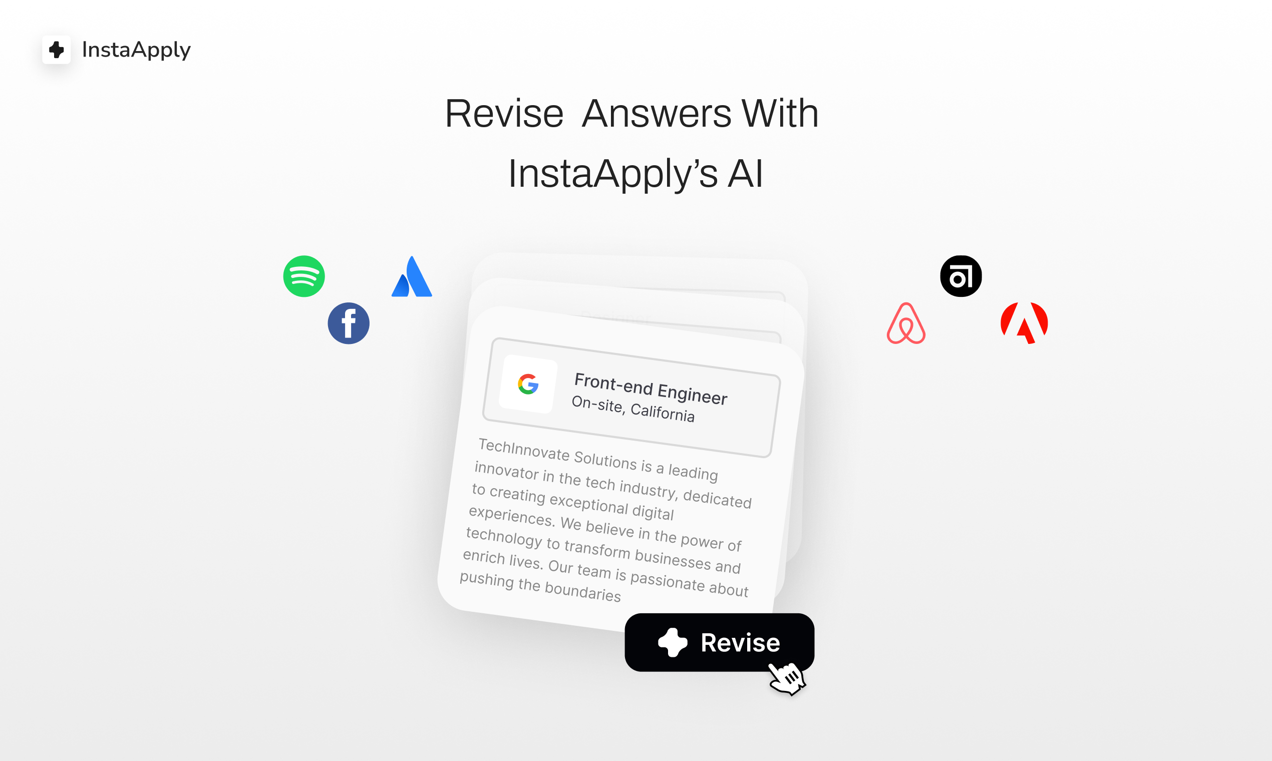 InstaApply Revise answers with InstaApply AI