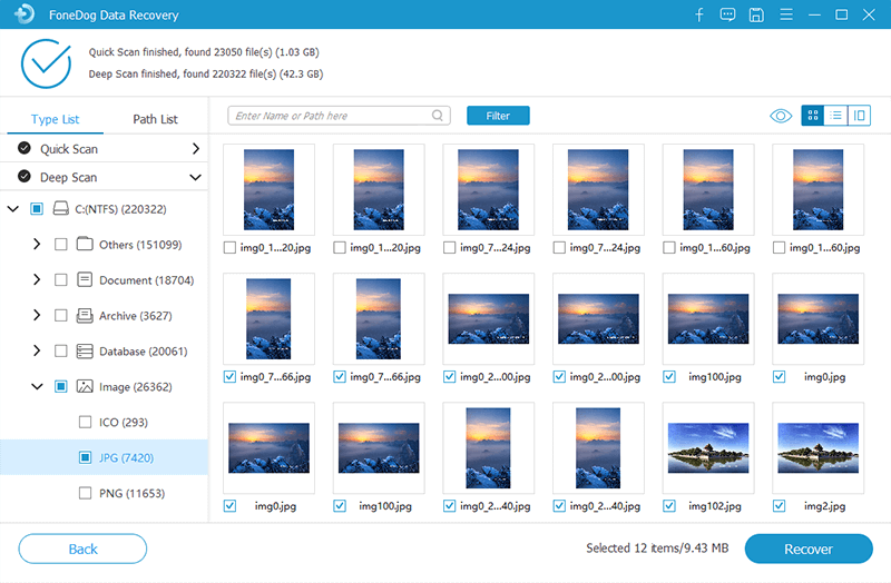 DogData Recovery deep scan finish
