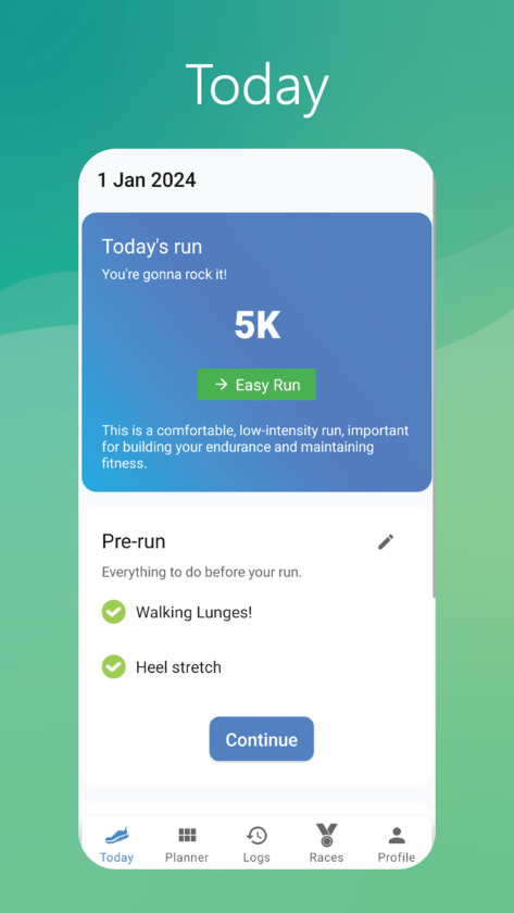 Weekly Runs Landing Page