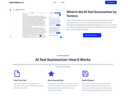 Textero AI Text Sumarizer image