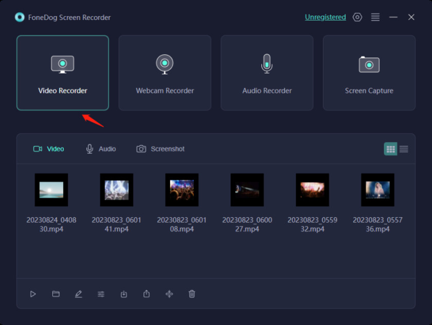 FoneDog Screen Recorder choose video recorder