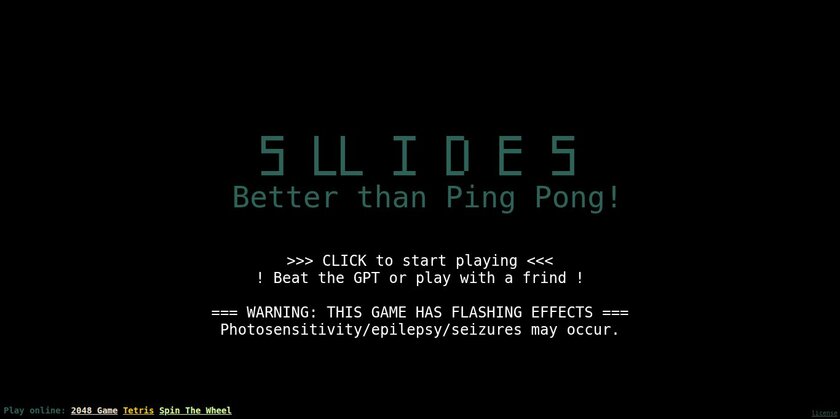 Sllides Landing Page