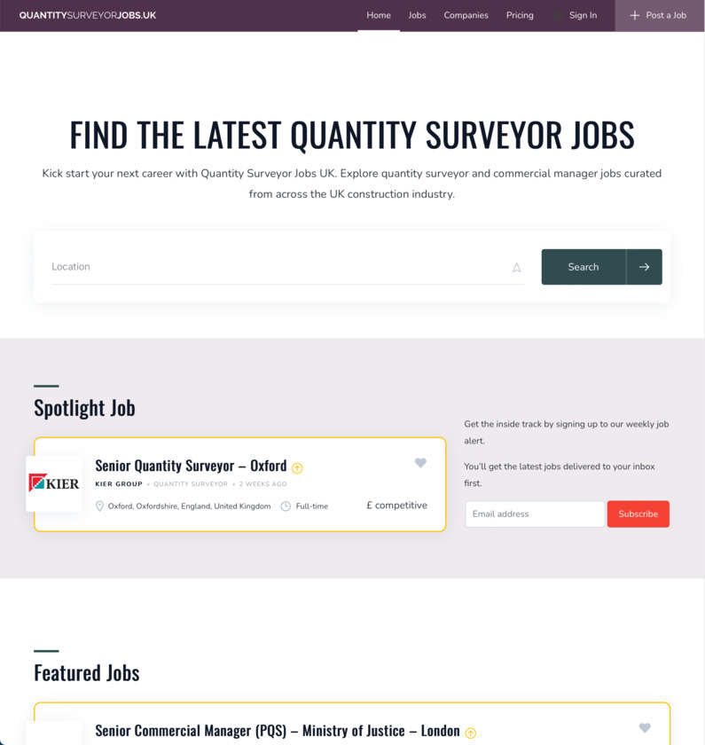 Quantity Surveyor Jobs UK Quantity Surveyor Jobs UK Home Page