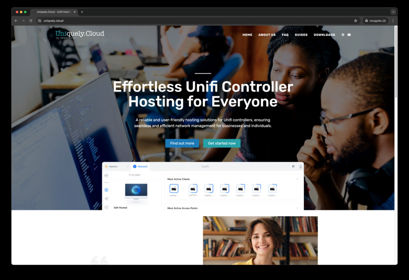 Uniquely.Cloud Landing Page