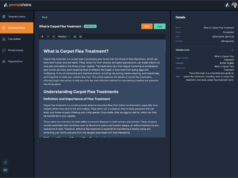Promptchains Workflow Output