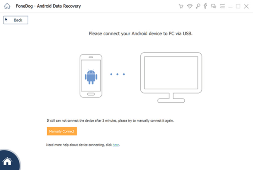 FoneDog Android Data Recovery connect android to pc