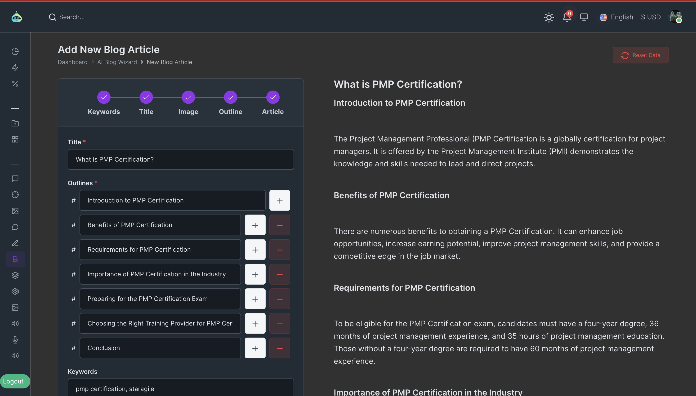 Writo.io AI Content Generator