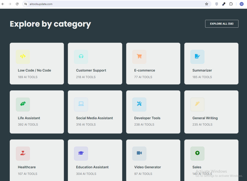 AI Tools Update Landing Page