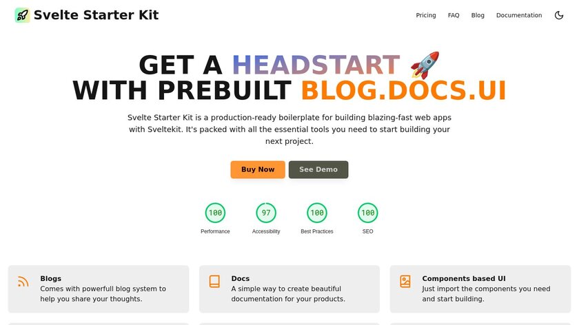 Svelte Starter Kit Landing Page