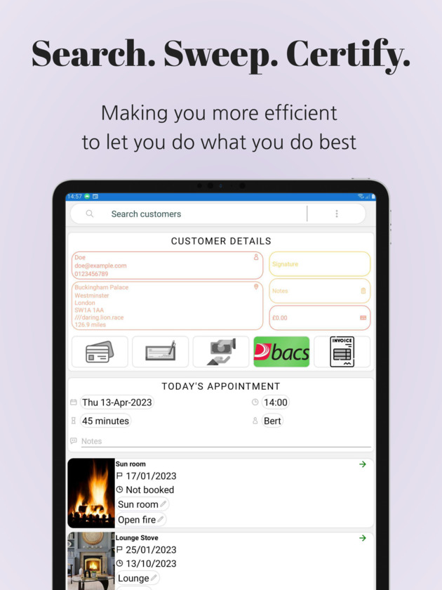 Sweep Certificates Landing Page