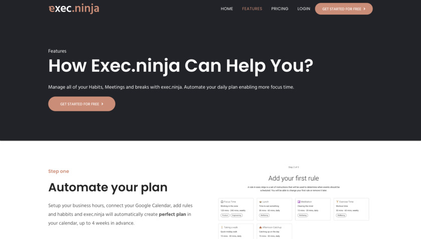 exec.ninja Landing Page