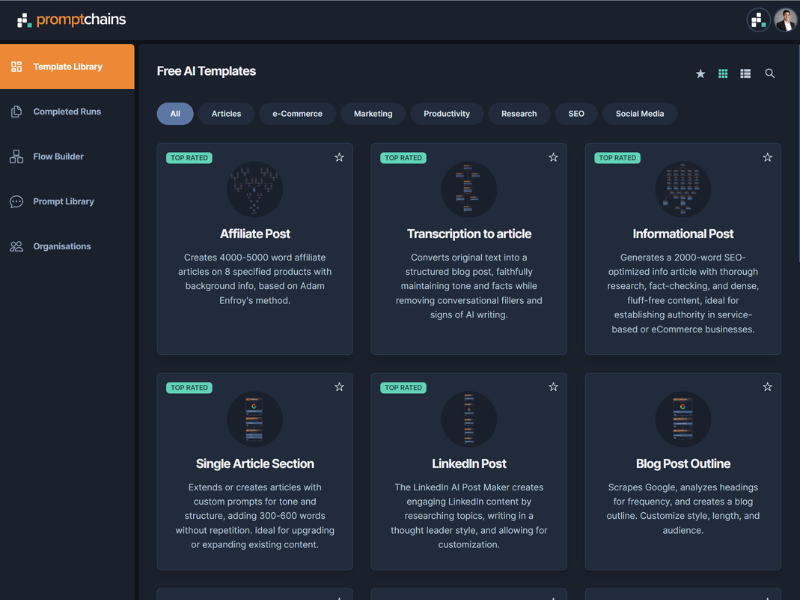 Promptchains Template Library