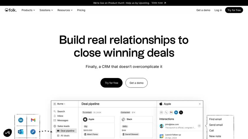 folk.app Landing Page