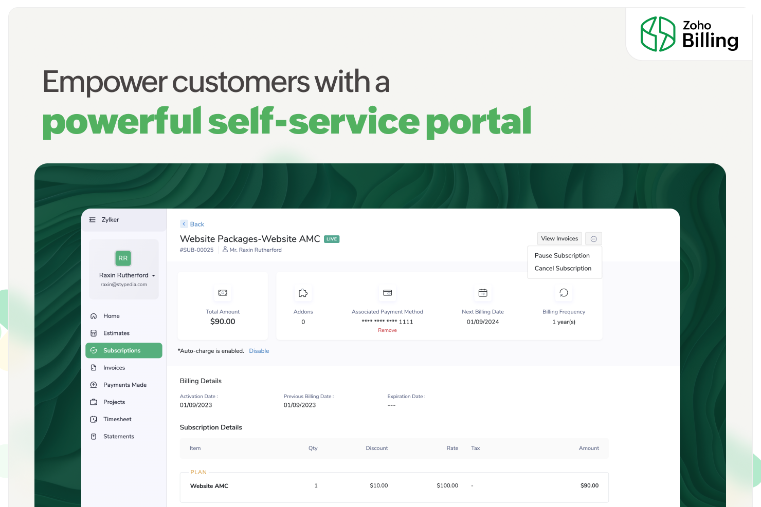 Zoho Billing 