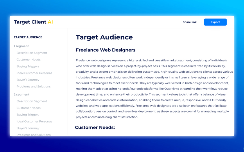 Target Client AI Landing Page