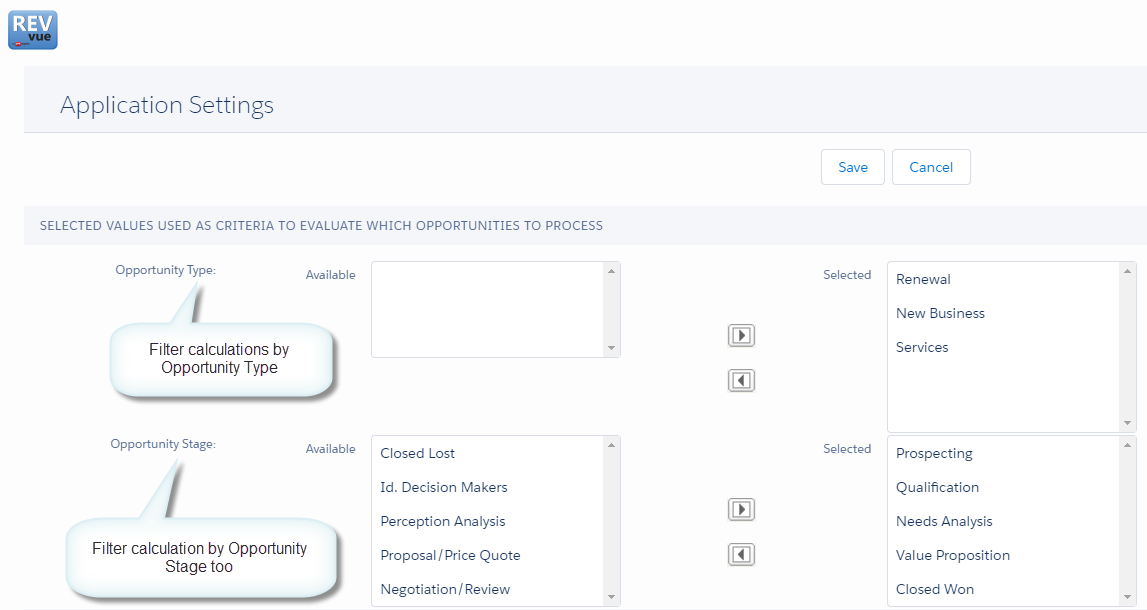 REVvue REVvue Opportunity Filtering