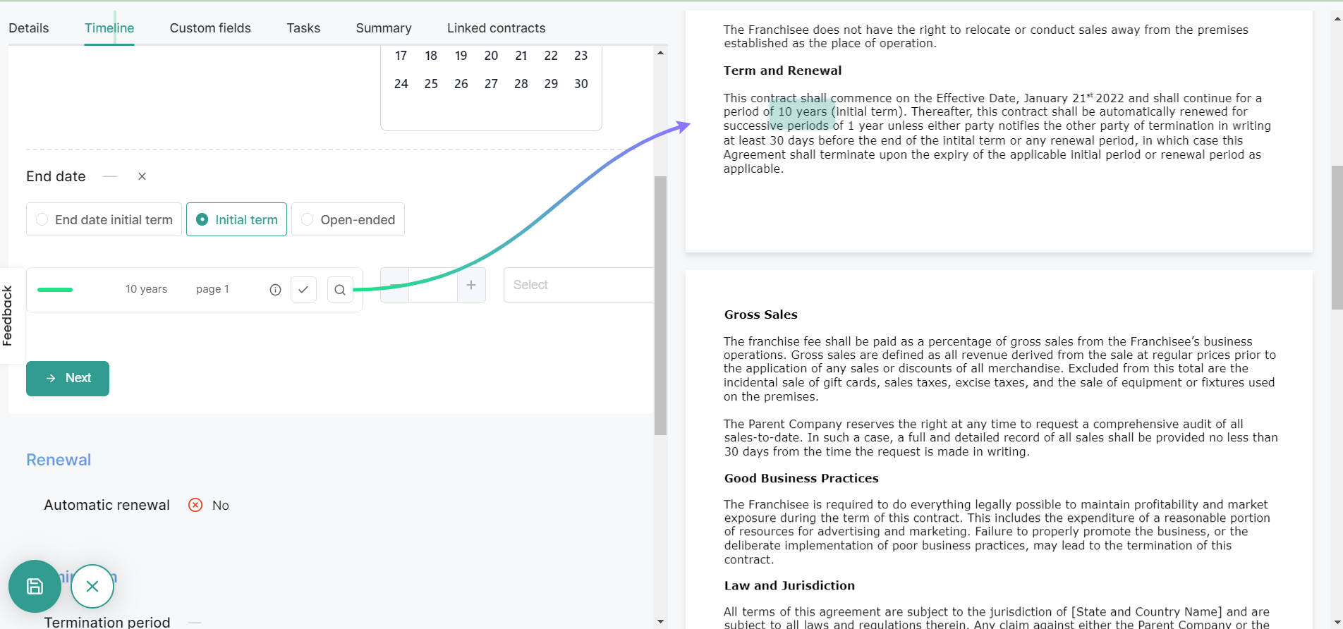 Contractify.io AI metadata extractor ADA