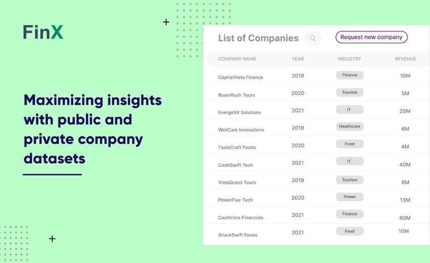 FinX by Xtract.io Landing Page