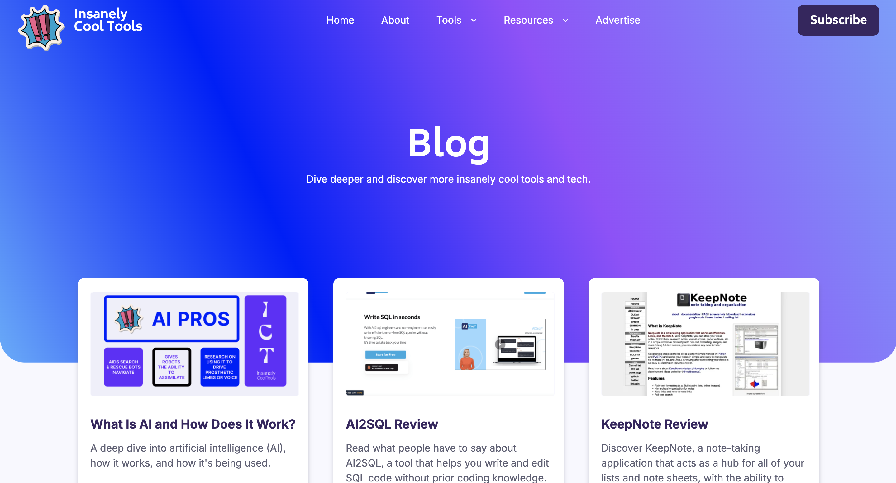 Insanely Cool Tools Blog