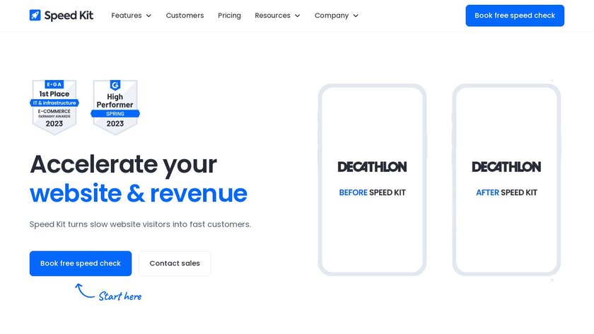 Speed Kit Landing Page