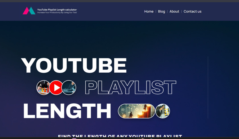 YouTube Playlist Length Landing Page